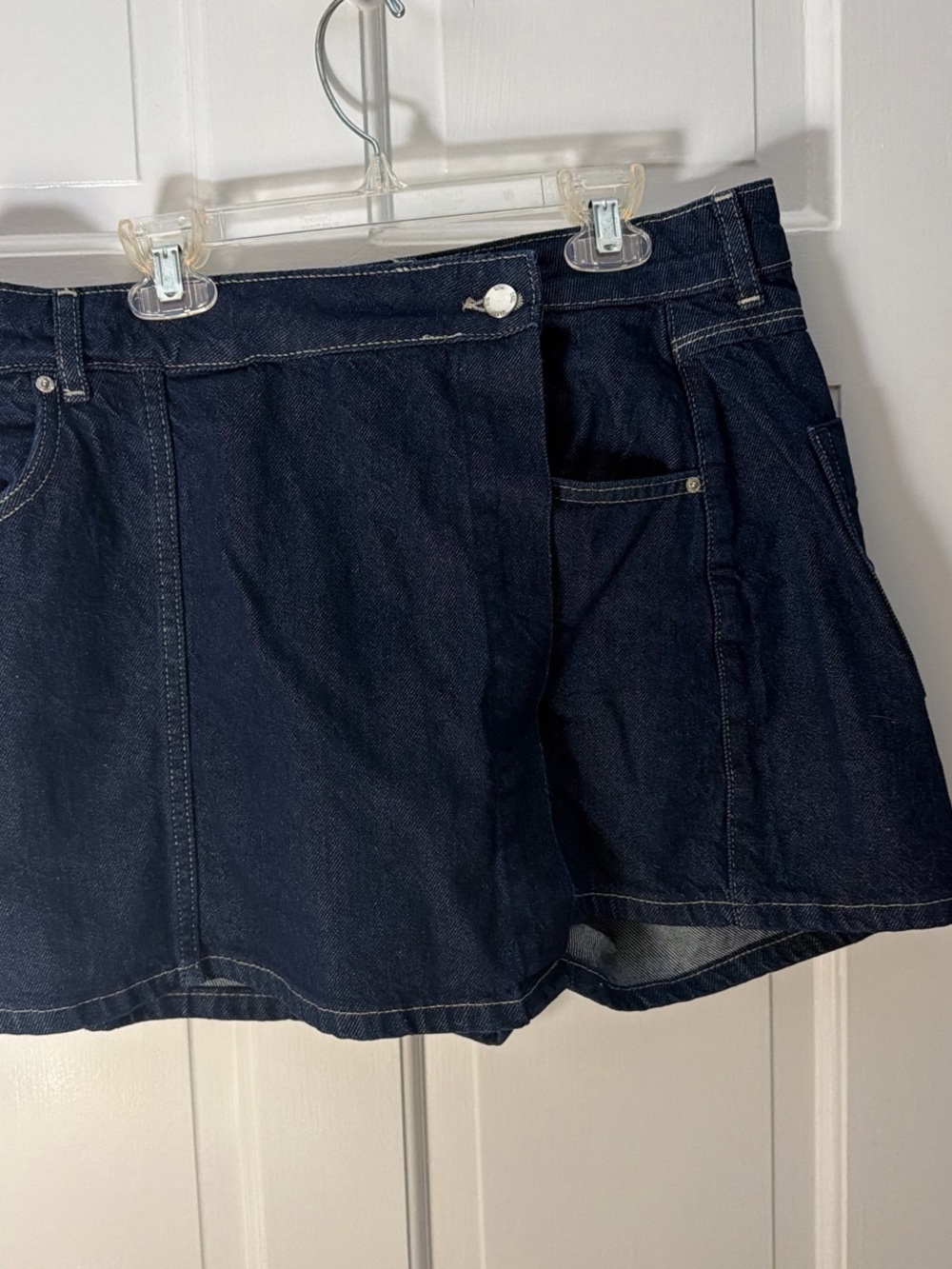 Zara denim wrap skort